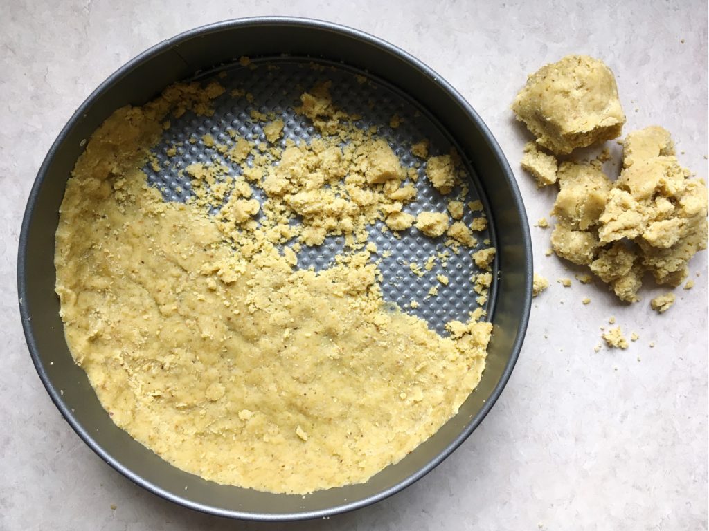 Press-in pistachio pie crust