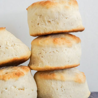 Three Anglo-Australian Scones, stacked