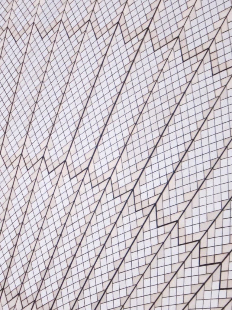 Detail of tiles on Sydney Opera House sails