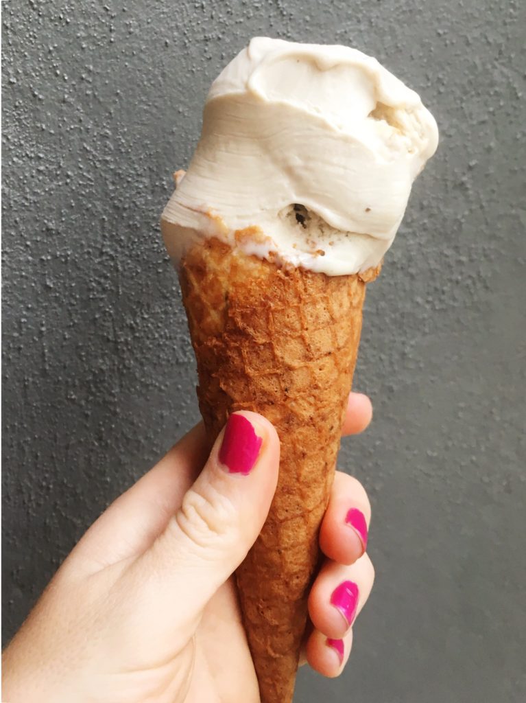 gelato in cone at campanella cremerie, Tulum
