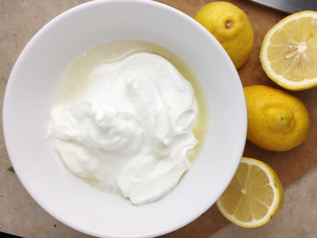 Yogurt and lemons for yogurt soup
