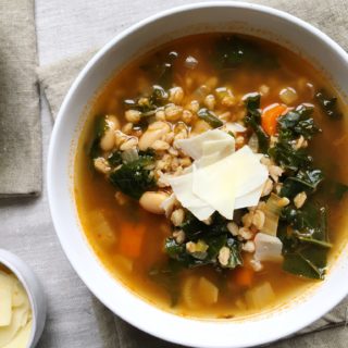 Tuscan Kale, Farro, and White Bean Soup