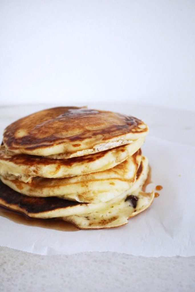 Four-stack of Bette's buttermilk pancakes