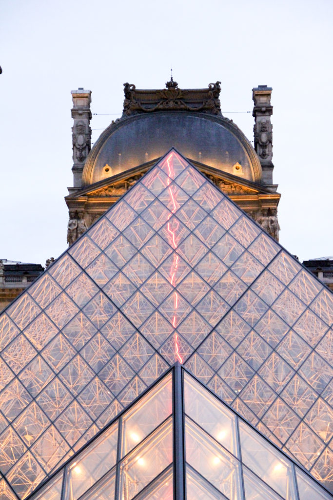 Louvre pyramid Paris travel food and restaurant guide