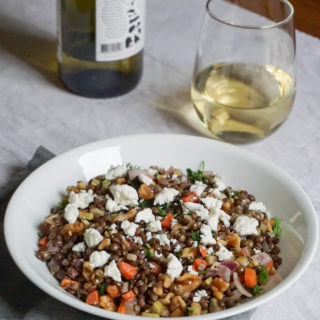 French Lentil Salad with Goat Cheese and Walnuts
