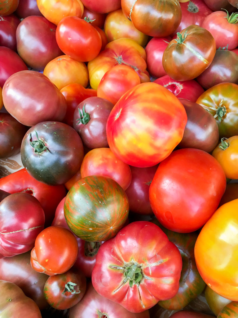 Tomatoes at farmers market