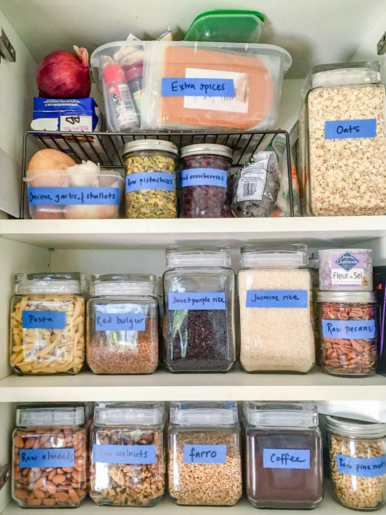 A practical, organized, well-stocked pantry, ready for the coronavirus or weeknight meals